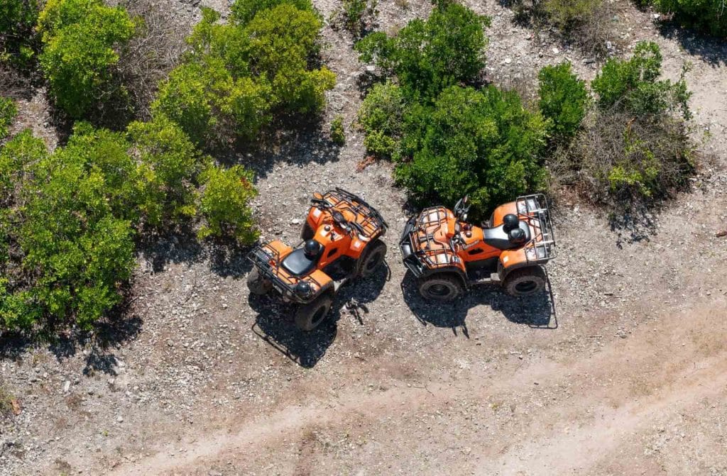 two quads viewed from above